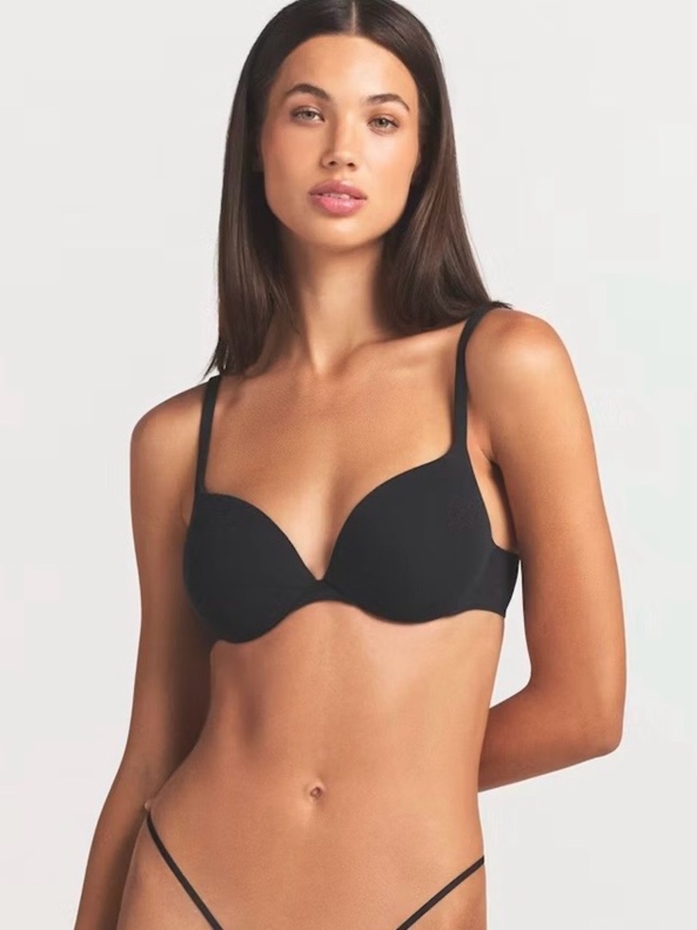 SKIMS Everyday Cotton Ultimate Bra Onyx Black Size 36A